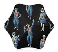 RPLIFE Divertente scheletro nero bambini ombrello ragazze ragazzi, ombrello impermeabile, ombrello bastone per bambini 4T-8 Y, 35 pollici baldacchino