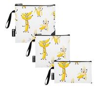 RPLIFE Funny Dancing Bananas - Sacchetti riutilizzabili per panini e snack, con cerniera, ecologici, lavabili per studenti (confezione da 3: S/M/L)