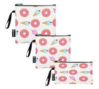 RPLIFE Graziosi sacchetti per snack e sandwich riutilizzabili, con cerniera, ecologici, lavabili per studenti (confezione da 3: S/M/L)