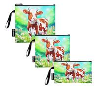 RPLIFE Graziosi sacchetti riutilizzabili per snack e sandwich, con cerniera, ecologici, lavabili per scuola, picnic, lavoro, viaggi (confezione da 3)