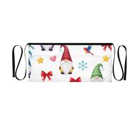 RPLIFE Grembiule corto con 3 tasche con gnomi carini, grembiule corto per cameriere, grembiule a mezza vita, per ristorante, cucina e giardino