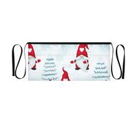 RPLIFE Grembiule corto con gnomi bianchi e cappelli rossi con 3 tasche, grembiule a mezza vita per donne e uomini, per fioristi, baristi e baristi