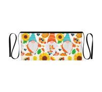 RPLIFE Grembiule corto da cameriere con 3 tasche, con gnomi e girasoli, per uomo e donna, grembiule corto per cucina e giardino