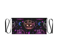 RPLIFE Grembiule da cameriere corto con 3 tasche, per Halloween, colore viola e nero, per uomo e donna, per cucina e giardino