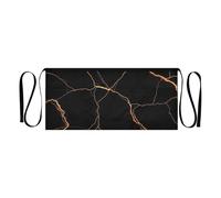 RPLIFE Grembiule in marmo nero con 3 tasche, corto per cameriere, cameriere, grembiule a mezza vita, per ristorante, cucina e giardino