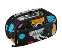 RPLIFE Groovy Space Explorer - Astuccio per bambini con tasca in PVC trasparente, grande capacità, organizer per articoli scolastici