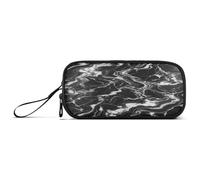 RPLIFE Hens Pencil Pouch Pack, Multi Pocket Pencil Case, Big Pencil Case, Vene bianche in marmo nero, one size, Stile Artistico