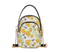 RPLIFE Honeycombs Bees - Borsa a tracolla trapuntata con catena