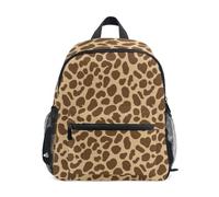 RPLIFE Leopard Spots Tan - Zaino per bambini e bambine, piccolo zaino, Leopardo Macchie Tan, Medium, Zaini Cool Soccer Print | Zaini leggeri per bambini da 3 a 8 anni, con targhetta per il nome