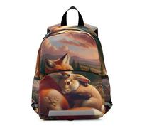 RPLIFE Loving Foxes Bunny Valley Scene Zaino per bambini Ragazzi Ragazze Bambini Scuola Zaini Piccolo Viaggio Book Bag