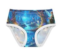 RPLIFE Magical Forest - Biancheria intima per bambine, in cotone, 2-8 anni, Foresta Magica, 5 anni