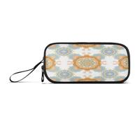 RPLIFE Mandalas - Astuccio per matite con cerniera, motivo floreale, grande