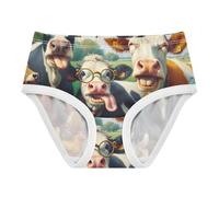 RPLIFE Mutandine da bambina, divertenti mucche della fattoria, biancheria intima in cotone, per ragazze, 2-8 anni, Funny Farm mucche, 5 anni