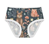 RPLIFE Mutandine per bambina, carino animale gufo orso cotone blu biancheria intima per ragazze, 2-8 anni, Simpatico animale gufo orso blu, 5 anni
