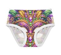 RPLIFE Mutandine per bambini, bella maschera Mardi Gras per ragazze, biancheria intima in cotone, 2-8 anni, Bella maschera Mardi Gras, 8 anni