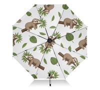 RPLIFE Ombrelli per pioggia, ombrelli pieghevoli per pioggia, antivento, ideali per auto, borse, uomini e donne, bradipi carini