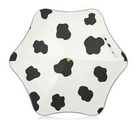RPLIFE Ombrello bianco a pois neri per bambini ragazzi ragazze, ombrello antivento, ombrello bastone per bambini 4T-8 Y, 35 pollici baldacchino