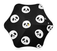 RPLIFE Ombrello per bambini a forma di panda con gancio, ombrello per bambini 4T-8 Y, tettoia da 88,9 cm