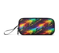 RPLIFE Pacchetto del sacchetto della matita nero sfumato dell'arcobaleno variopinto, astuccio della tela della matita, astuccio per l'università