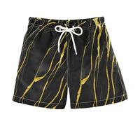 RPLIFE Pantaloncini da bagno da ragazzo e da uomo, anti sfregamento, 2T, chic nero oro, Chic Nero Oro, 4 anni