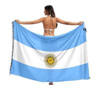RPLIFE Pareo da nuoto con bandiera dell'Afghanistan, pareo lungo, copricostume da bagno con frange, pareo da piscina, Bandiera Argentina, Large