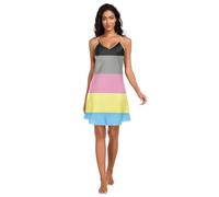 RPLIFE Polygender Pride Flag Multigender Experiences Due camicie da notte slip per le donne, spalline sottili regolabili con scollo a V, Polygender Pride Flag Multigender Esperienze Due, XL