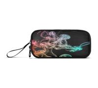 RPLIFE Portamatite nero con flusso colorato, grandi borse con cerniera, astuccio di base