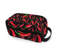 RPLIFE Red Chili Peppers Toiletry Bag Large Wide-open Makeup Case Borse da viaggio resistenti all'acqua per uomo donna viaggio