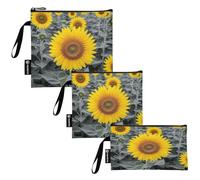 RPLIFE Sacchetti riutilizzabili per panini e snack, in tessuto lavabile, con cerniera, per bambini, studenti, adulti (set da 3: S/M/L)