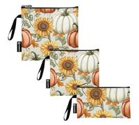 RPLIFE Sacchetti riutilizzabili per sandwich e snack, con cerniera, per alimenti, lavabili per scuola, ufficio, viaggi, lavoro (confezione da 3)