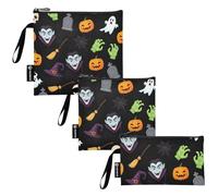 RPLIFE Sacchetti riutilizzabili per sandwich e snack, in tessuto lavabile, con cerniera, per bambini e adulti (set da 3: S/M/L)