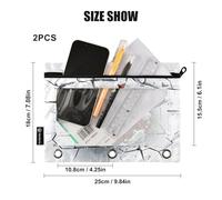 RPLIFE Sacchetto perforatore a tre fori con finestra trasparente, confezione da 2 astucci per matite con cerniera per bambini, materiale scolastico per bambini, 9,8 "× 7", palla da basket 3d