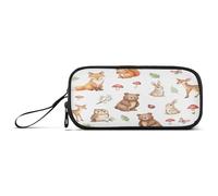 RPLIFE Scatola per penne con animali ad acquerello, grande astuccio con cerniera, astuccio con cerniera