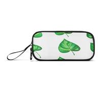 RPLIFE Scatole di matita bianche delle foglie verdi, sacchetto alla moda di matita di grande capacità della cassa di matita