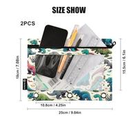 RPLIFE Simpatici dinosauri raccoglitori portapenne con finestra trasparente, confezione da 2 astucci per matite per ragazze, materiale scolastico per bambini, 24,9 × 17,8 cm (taglia unica)