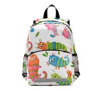 RPLIFE Simpatico zaino Caterpillar per bambini e bambine, zaino per la scuola prescolare per bambini da 3 a 6 anni, medio