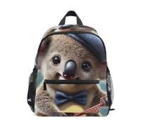 RPLIFE Simpatico zaino per bambini con koala Bear divertente per bambini e bambine, con etichetta per nome, zaino prescolare, 3-8 anni, Simpatico koala orso divertente, Medium, Zaini Carino