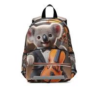 RPLIFE Simpatico zaino per bambini con koala violoncello serenata per ragazzi e ragazze, mini zaini prescolari per bambini 3-6 anni, medio