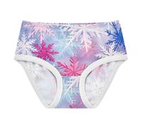 RPLIFE Slip per bambine, motivo natalizio con fiocchi di neve, in cotone, 2-8 anni, Buon Natale Fiocchi di neve, 4 anni
