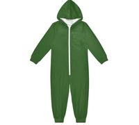 RPLIFE Tutina con cappuccio per bambini, a maniche lunghe, con cerniera, tuta larga per autunno inverno, Verde cactus, 12-13 Anni