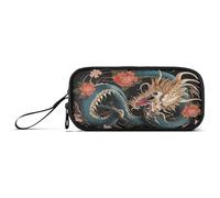 RPLIFE Vari pesci koi scuri, astuccio grande, materiale scolastico per studenti universitari, Drago Nero, one size, Stile Artistico