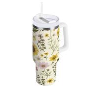 RPLIFE Vintage Botanical Wildflowers - Bicchiere da 1,18 l, con manico, da 850 ml, da uomo