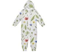 RPLIFE Wild Meadow Herbs - Tutina invernale per bambini, con cappuccio e cerniera, colore bianco, Erbe Selvatiche Bianche, 12-13 Anni