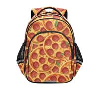 RPLIFE Zainetto per bambini, con stampa di pizze, formaggio, scuola elementare, Stampa Pizza Formaggio, 15 Inch, classico