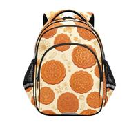 RPLIFE Zainetto per bambini, con stampa tradizionale cinese Mooncakes Zaino per la scuola elementare, Mooncakes tradizionali cinesi stampati 2, 15 Inch, classico