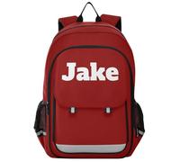 RPLIFE Zaini per bambini grigio scuro profondo, zaino ergonomico con nome personalizzato per bambini, zaino per bambini in età scolare, Rosso scuro, One Size, Zaini tradizionali