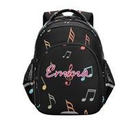 RPLIFE Zaino colorato personalizzato per i bambini, zaino per computer portatile per bambini, Note musicali colorate., 15", Zaino tradizionale