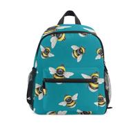 RPLIFE Zaino con api carine blu verde per bambini e bambine, Carino Api Blu Verde, Small, Zaini Cool Soccer Print