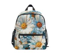 RPLIFE Zaino con margherite bianche per bambini e bambine, Margherite Bianche 1, Small, Zaini Cool Soccer Print | Zaini leggeri per bambini da 3 a 8 anni, con targhetta per il nome