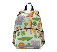 RPLIFE Zaino con simpatici animali della giungla per bambine e ragazzi, mini zaini per bambini da 3 a 6 anni, medio